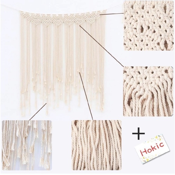 ๐BรHร Art Display๐ฏ%Cotton Macrame Handwoven Knotted w/โฅ๏ธ|| Photo Prop Backdrop - Picture 7 of 16